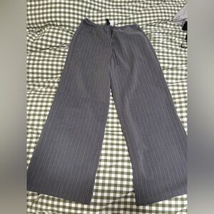 H&M Women's Gray Pinstripe Trousers